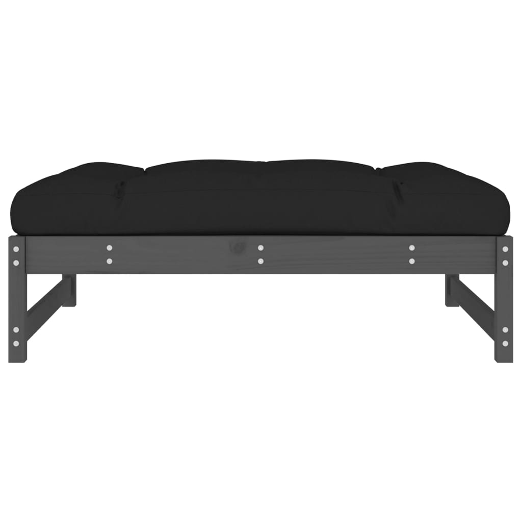 Solid Pine Garden Footstool, Grey 120x80 cm - Durable & Stylish