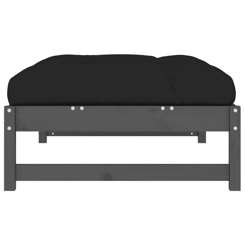 Solid Pine Garden Footstool, Grey 120x80 cm - Durable & Stylish