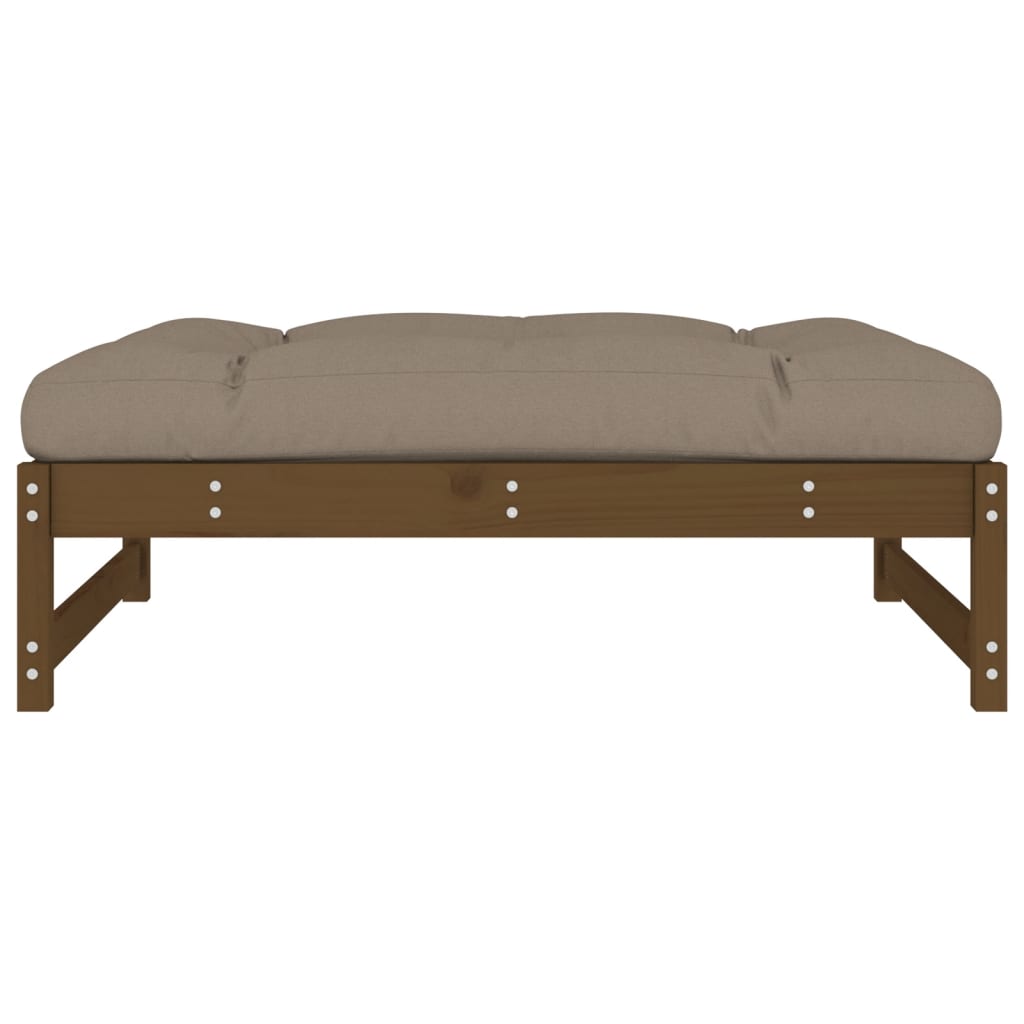 Solid Pine Honey Brown Garden Footstool 120x80 cm