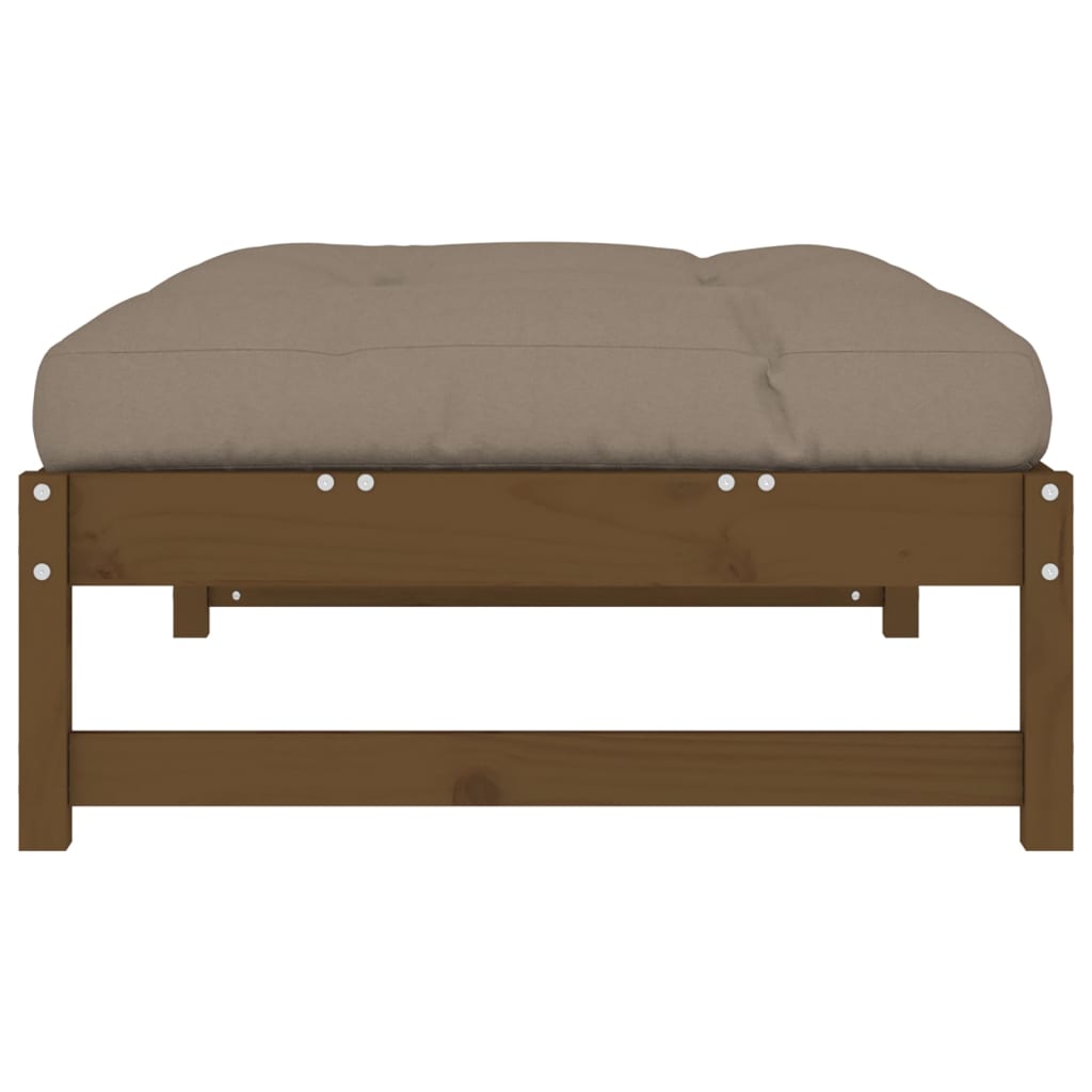 Solid Pine Honey Brown Garden Footstool 120x80 cm