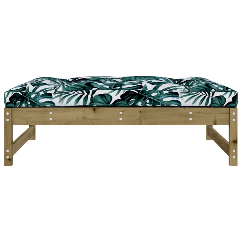 Impregnated Pine Wood Garden Footstool - 120x80 cm