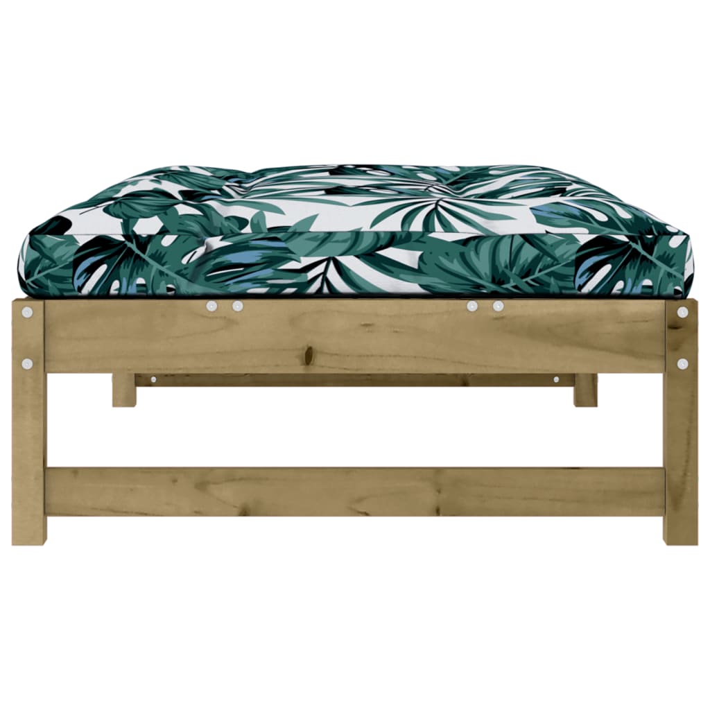 Impregnated Pine Wood Garden Footstool - 120x80 cm