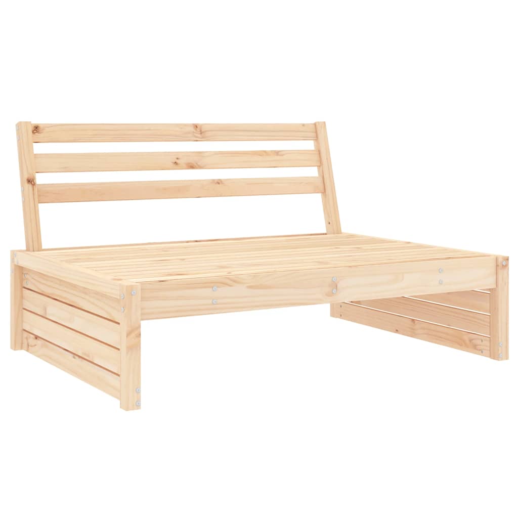Compact Solid Pine Middle Sofa - 120x80 cm - Natural Wood Finish