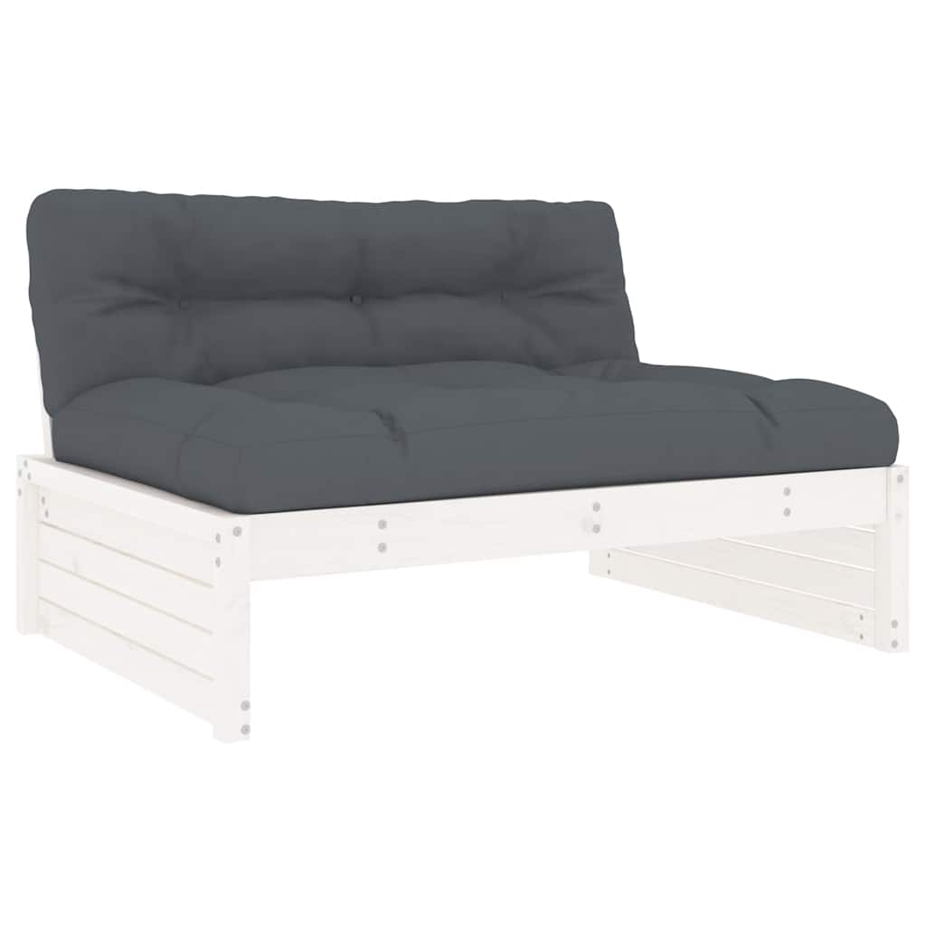 Elegant White Pine Sofa - 120x80 cm - Solid Wood Design