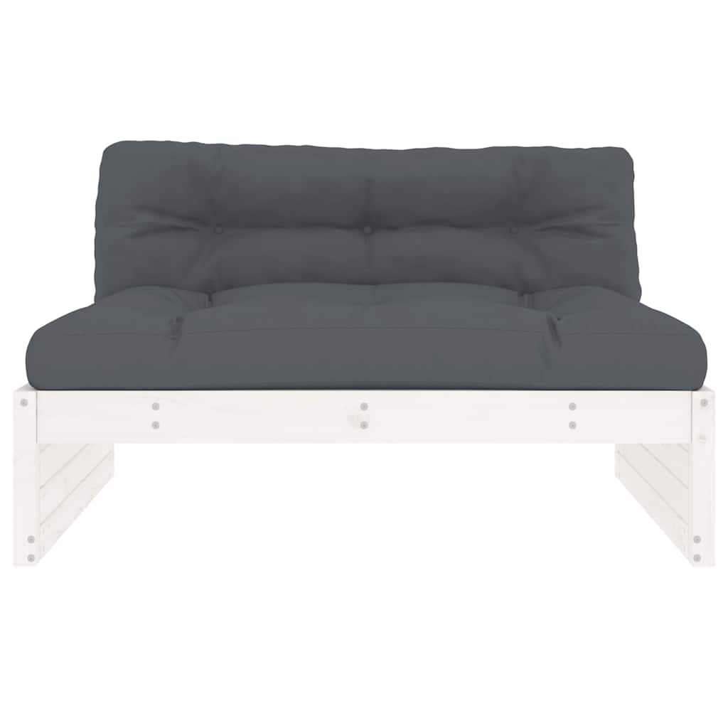 Elegant White Pine Sofa - 120x80 cm - Solid Wood Design