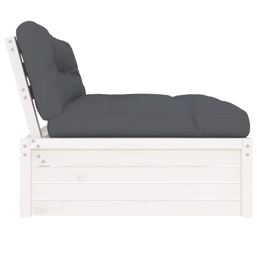 Elegant White Pine Sofa - 120x80 cm - Solid Wood Design