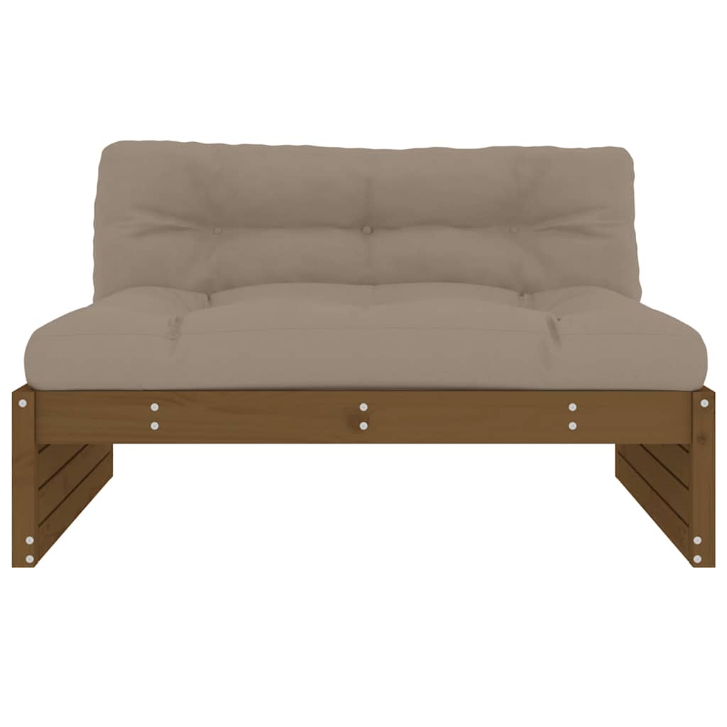 Solid Wood Pine Sofa, Honey Brown, 120x80 cm - Stylish & Durable