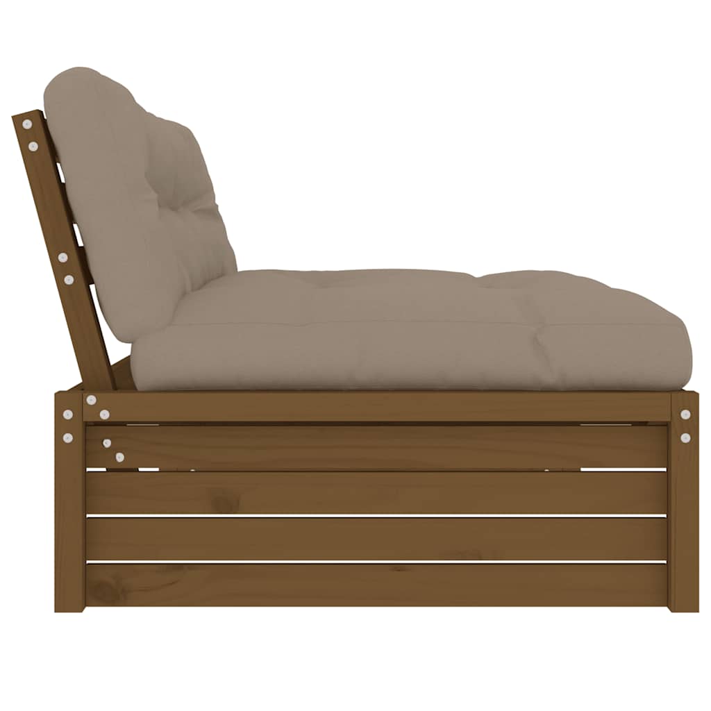 Solid Wood Pine Sofa, Honey Brown, 120x80 cm - Stylish & Durable