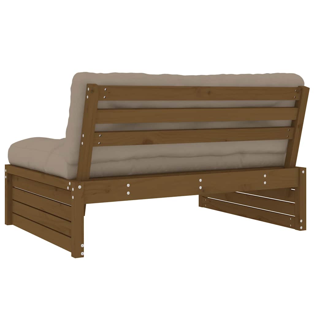 Solid Wood Pine Sofa, Honey Brown, 120x80 cm - Stylish & Durable