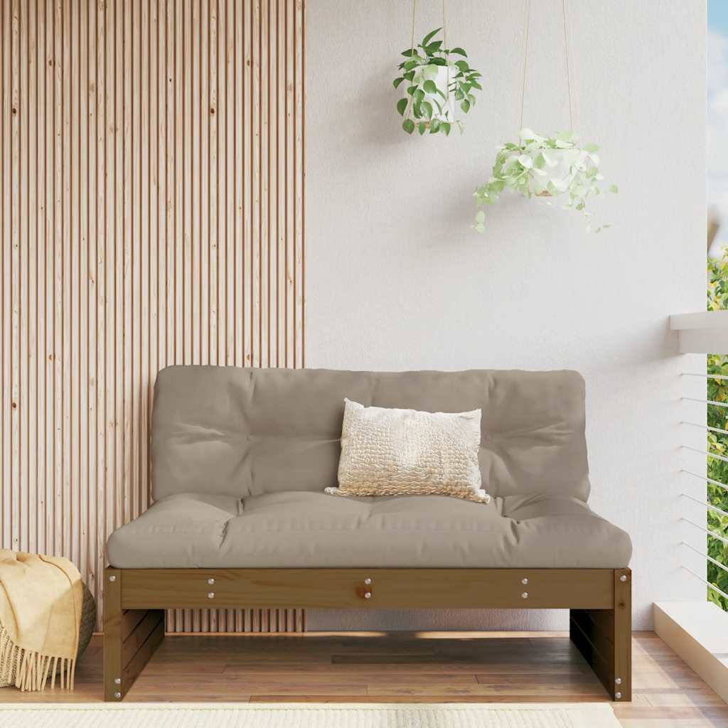Solid Wood Pine Sofa, Honey Brown, 120x80 cm - Stylish & Durable