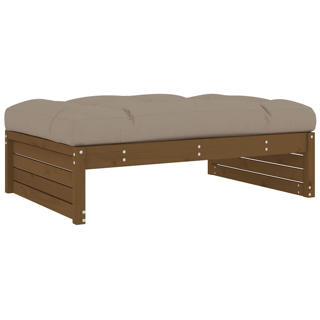 Honey Brown Garden Footstool 120x80 cm | Solid Pine Wood