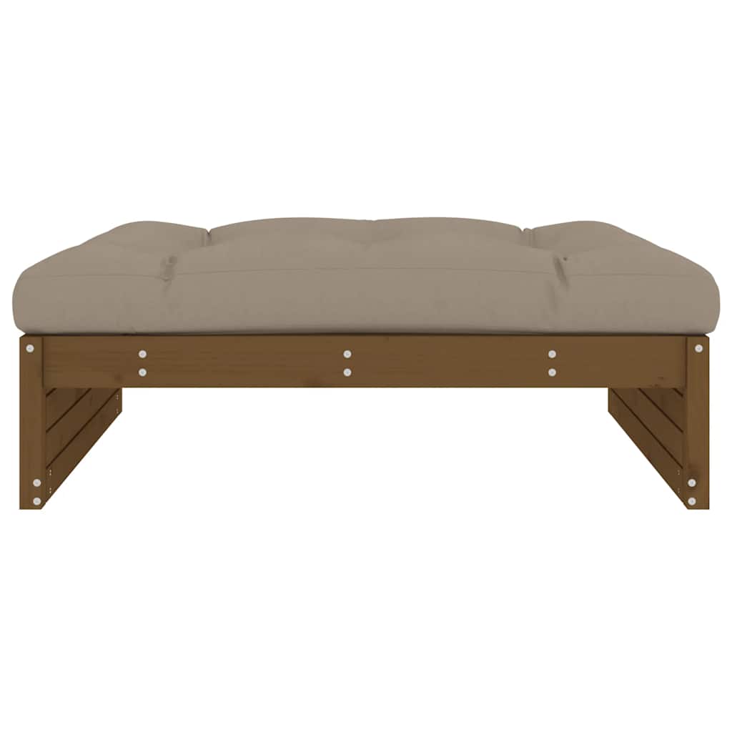 Honey Brown Garden Footstool 120x80 cm | Solid Pine Wood