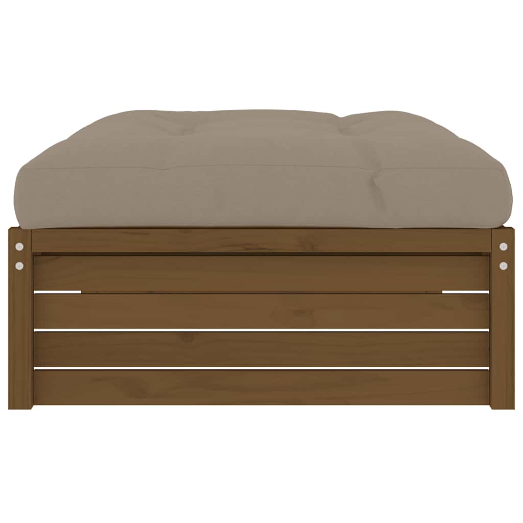 Honey Brown Garden Footstool 120x80 cm | Solid Pine Wood