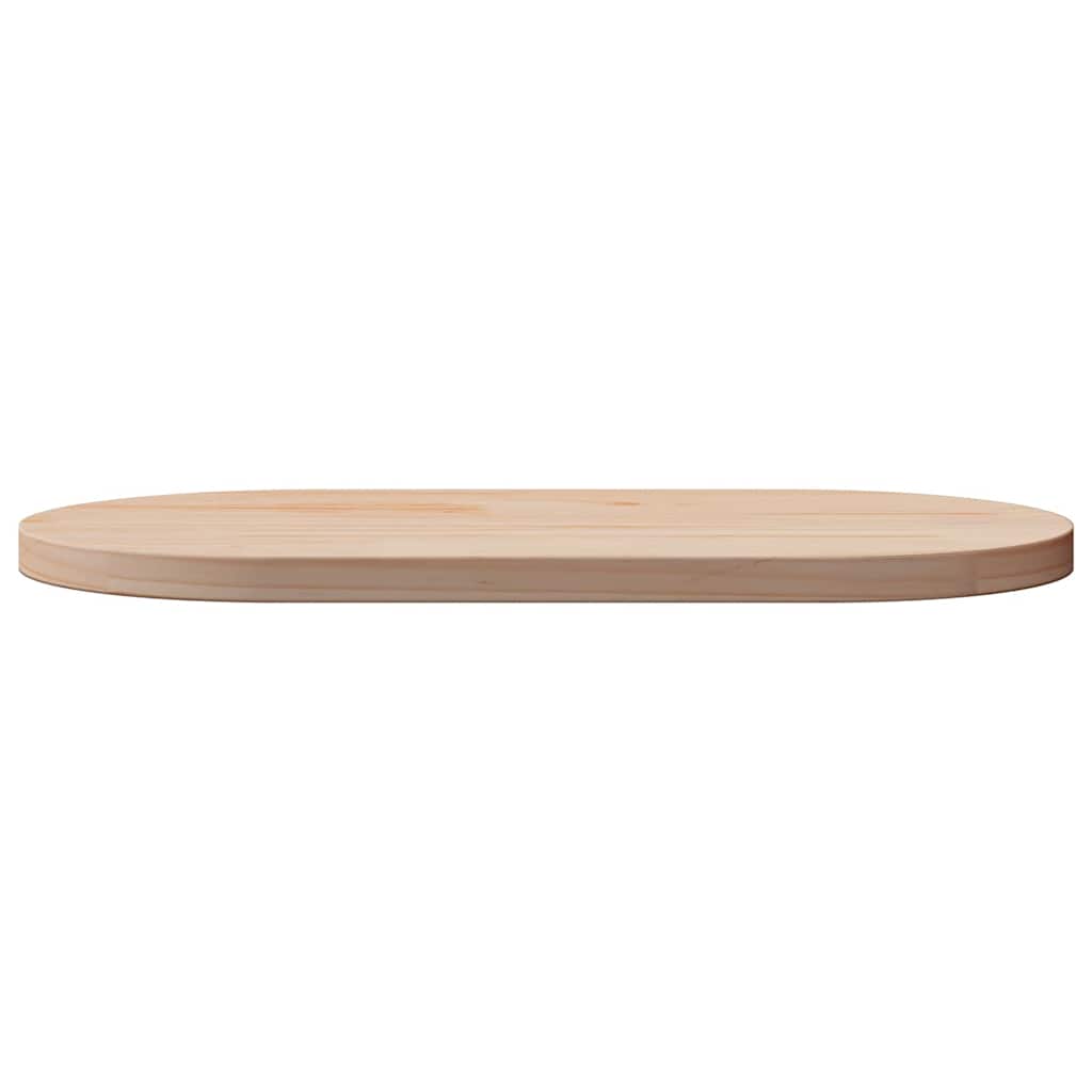 Solid Pine Oval Table Top 60x30x2.5 cm - Natural Wood Finish