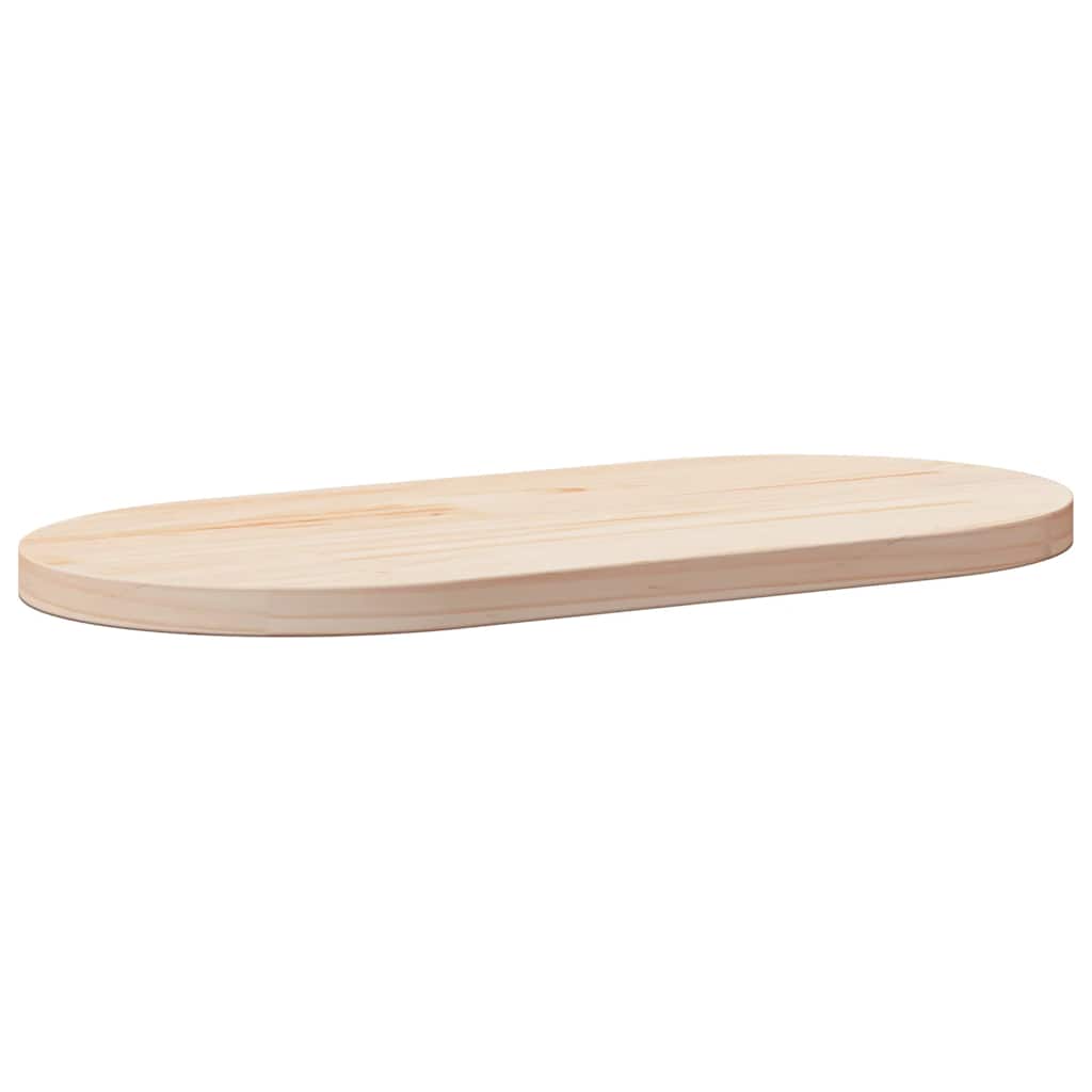 Solid Pine Oval Table Top 70x35x2.5 cm - Durable Wood Design
