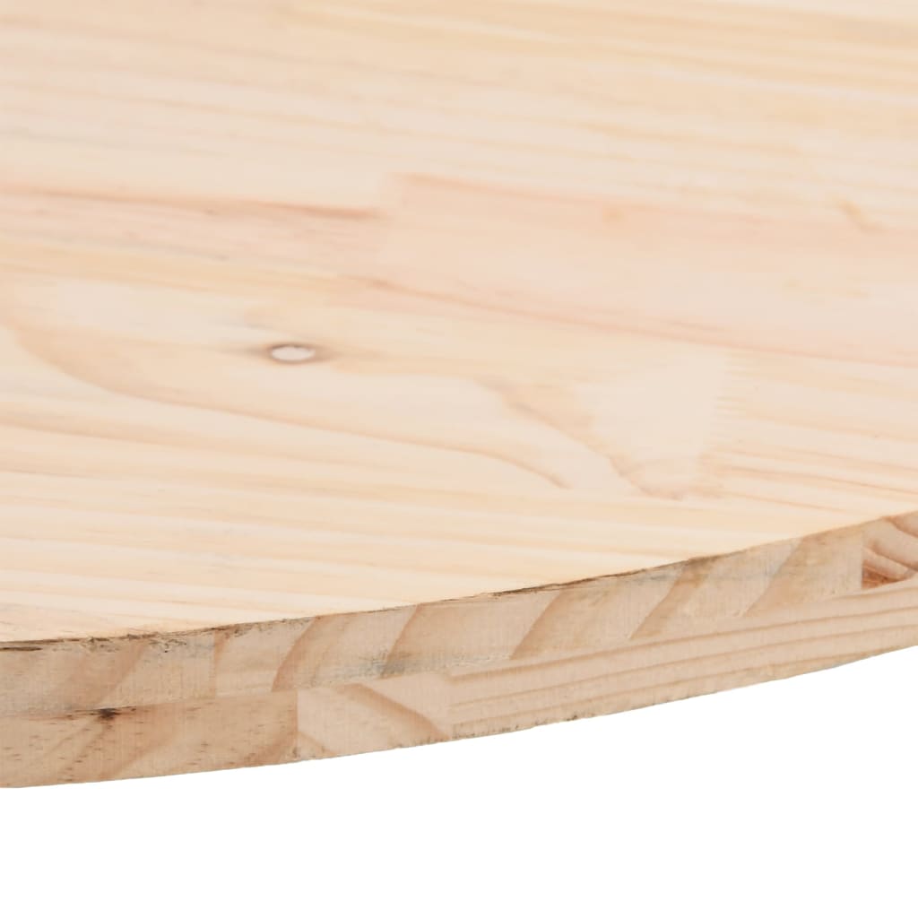 Solid Pine Oval Table Top 70x35x2.5 cm - Durable Wood Design