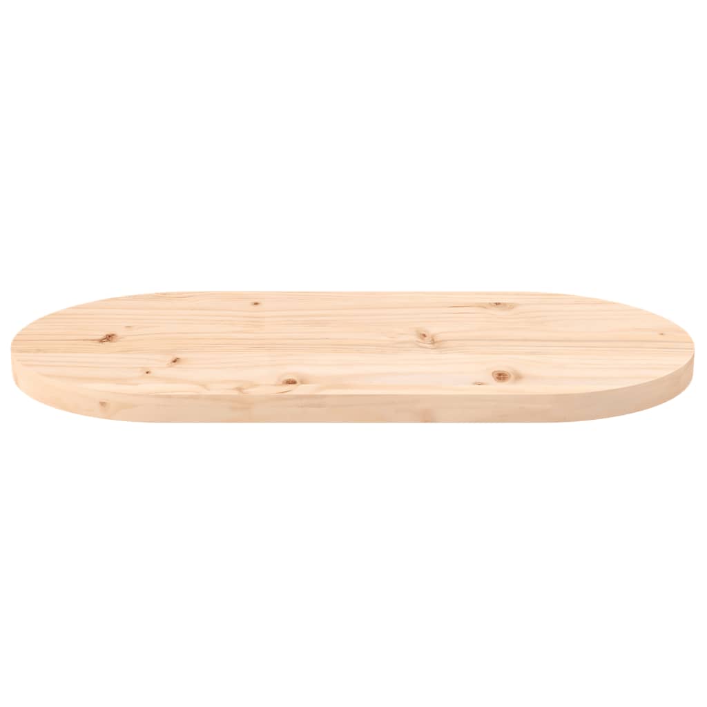 Solid Wood Pine Oval Table Top 80x40x2.5 cm - Elegant Design