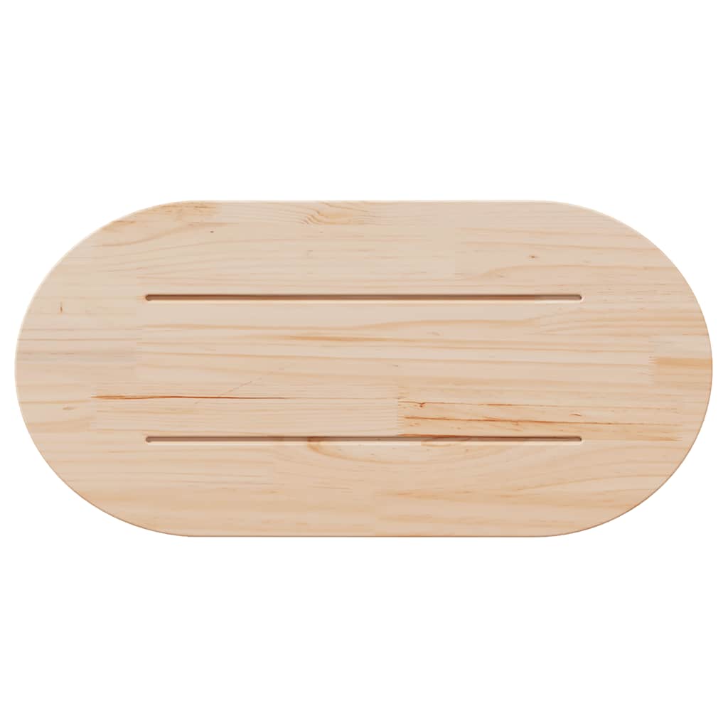 Solid Wood Pine Oval Table Top 80x40x2.5 cm - Elegant Design