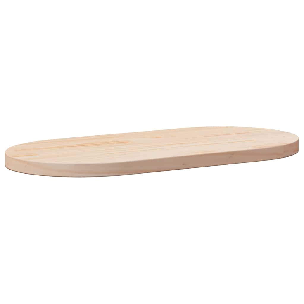 Solid Pine Oval Table Top 90x45x2.5 cm - Elegant Wood Design