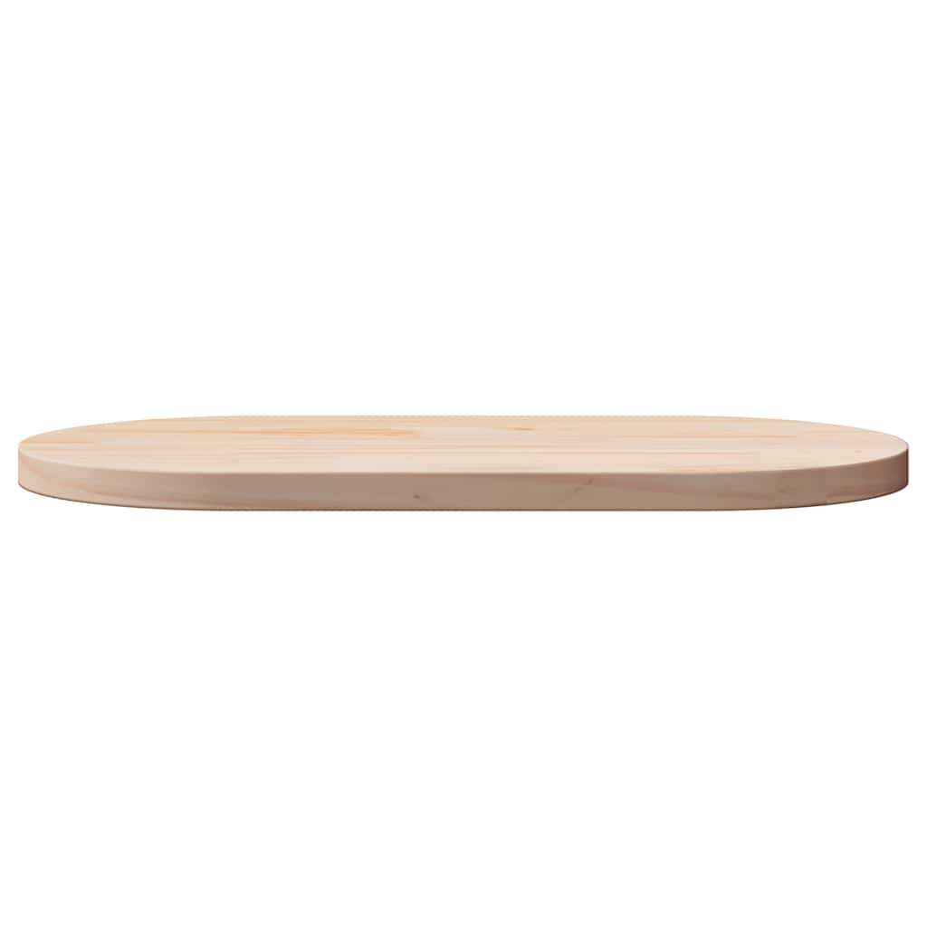 Solid Pine Oval Table Top 90x45x2.5 cm - Elegant Wood Design