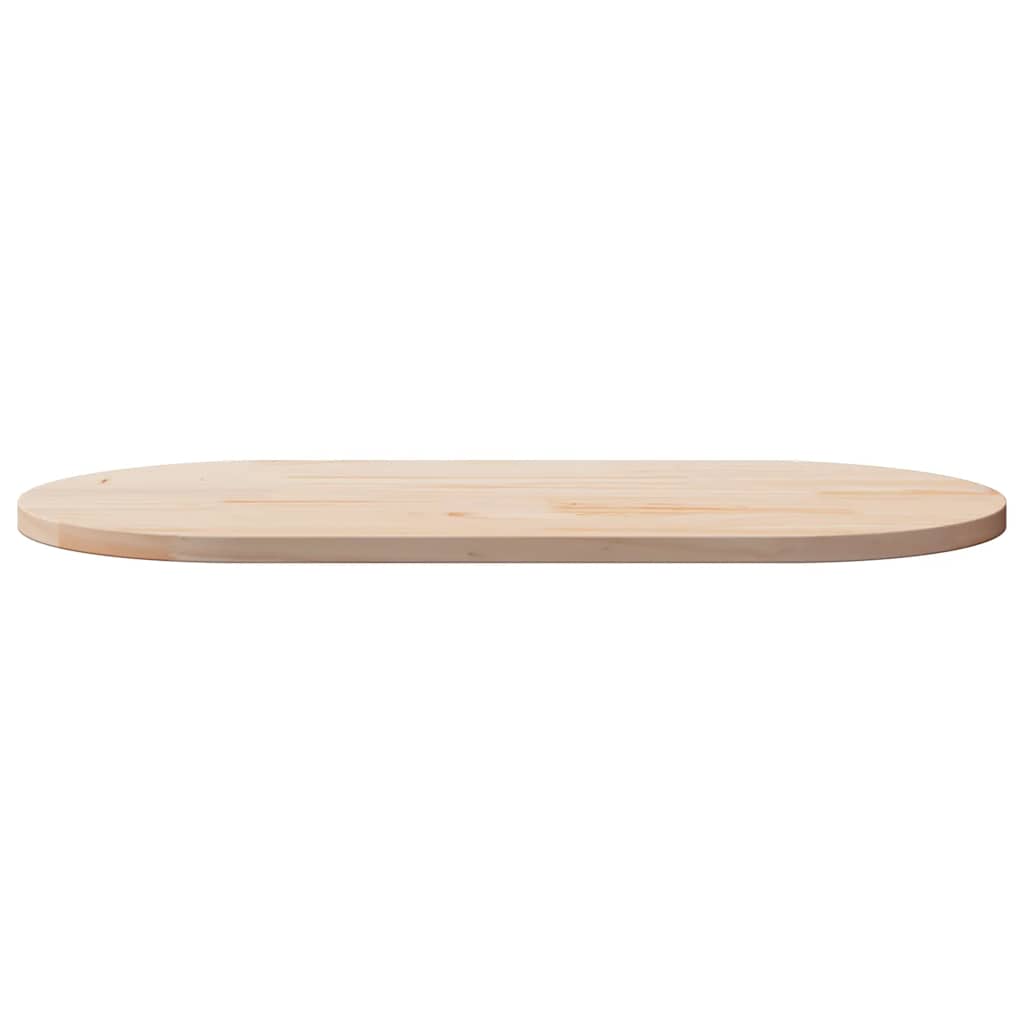 Oval Pine Solid Wood Table Top - 100x50x2.5 cm