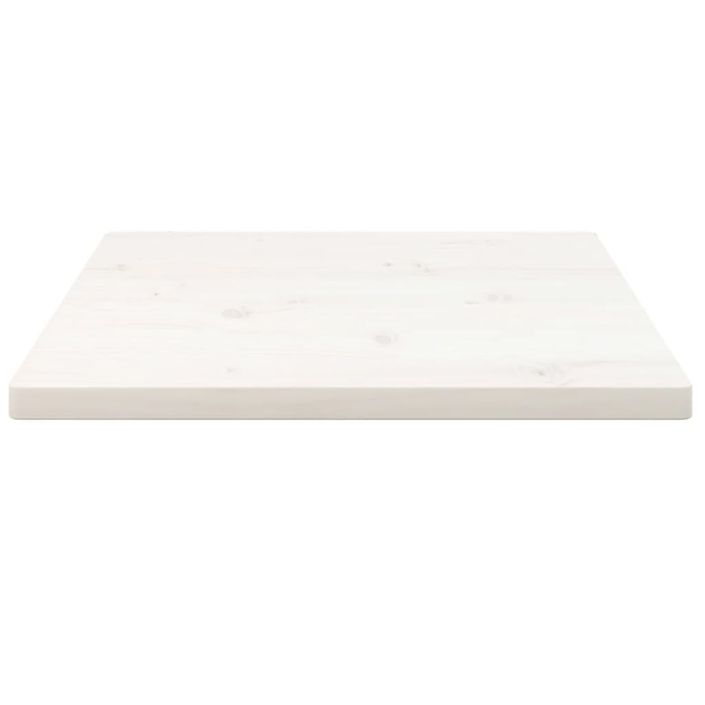 Solid Pine Table Top, White, 40x40x2.5 cm - Square Design