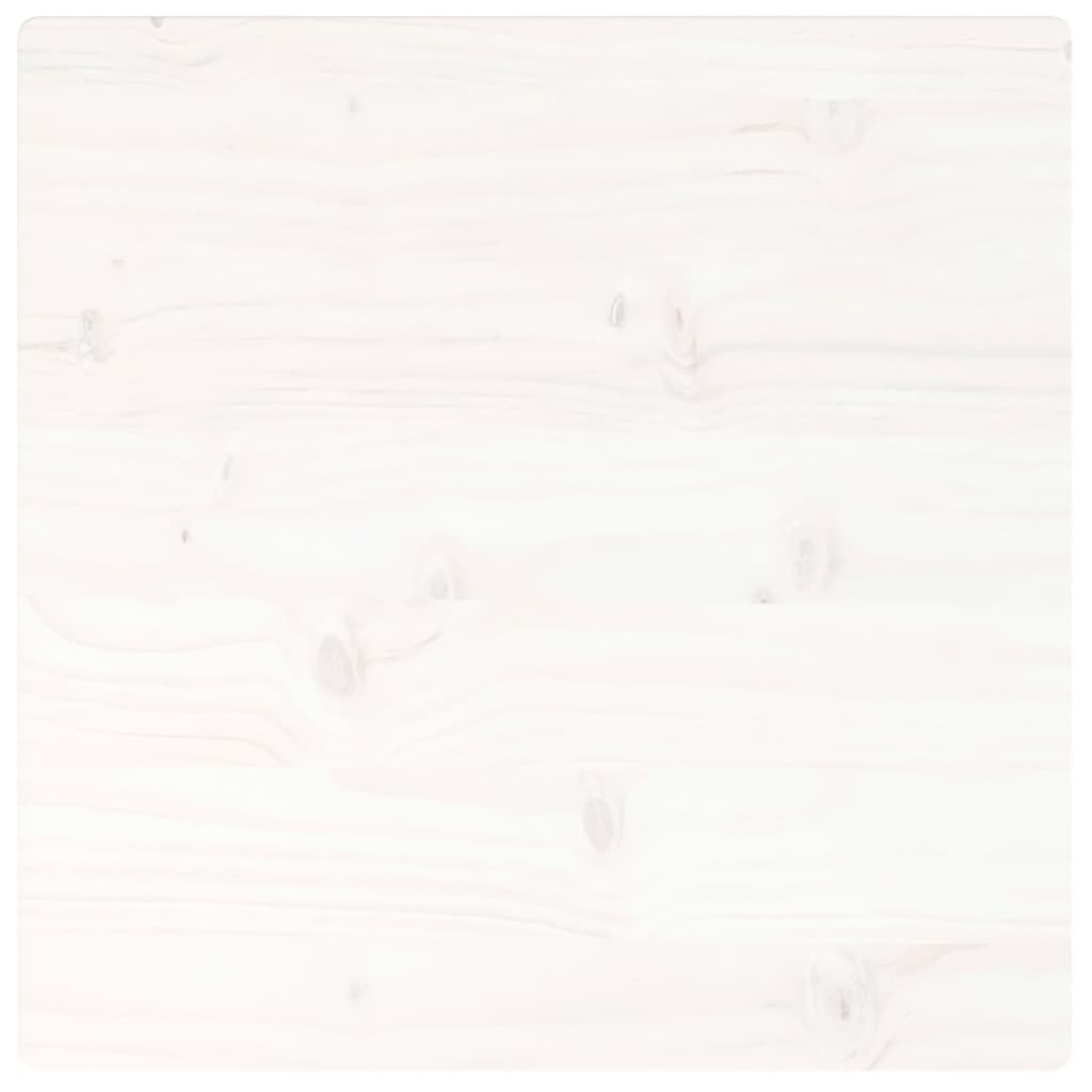 Solid Pine Table Top, White, 40x40x2.5 cm - Square Design
