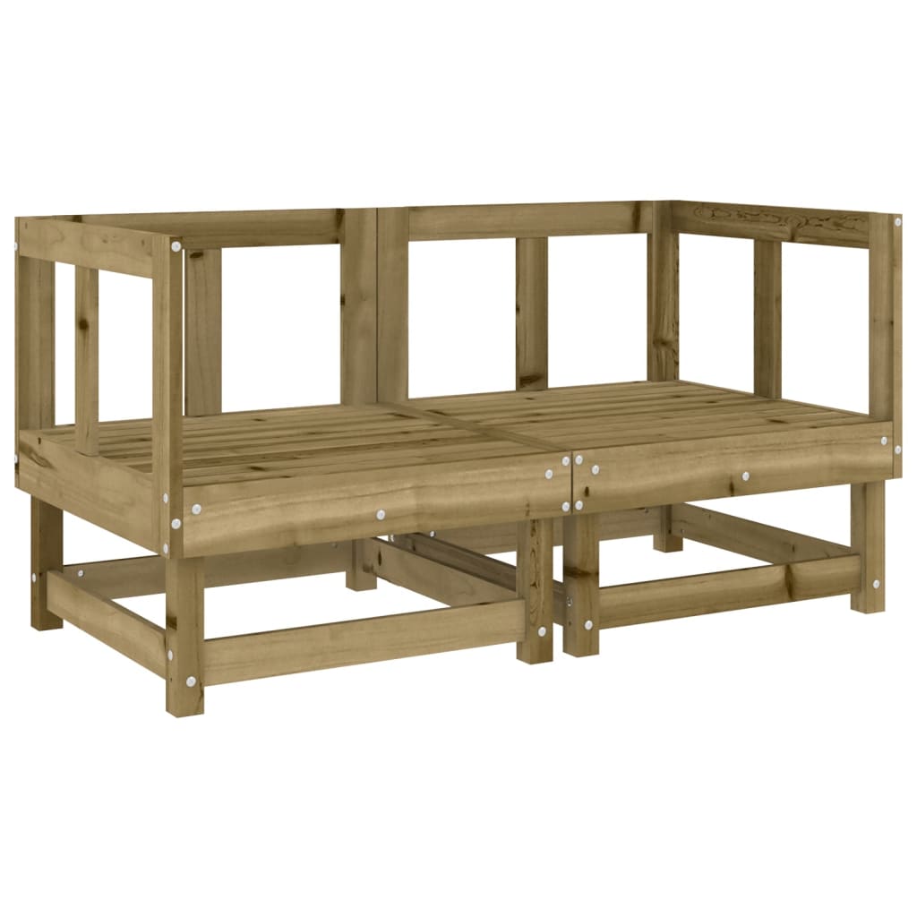 2-Piece Garden Corner Sofas - Impregnated Pine Wood