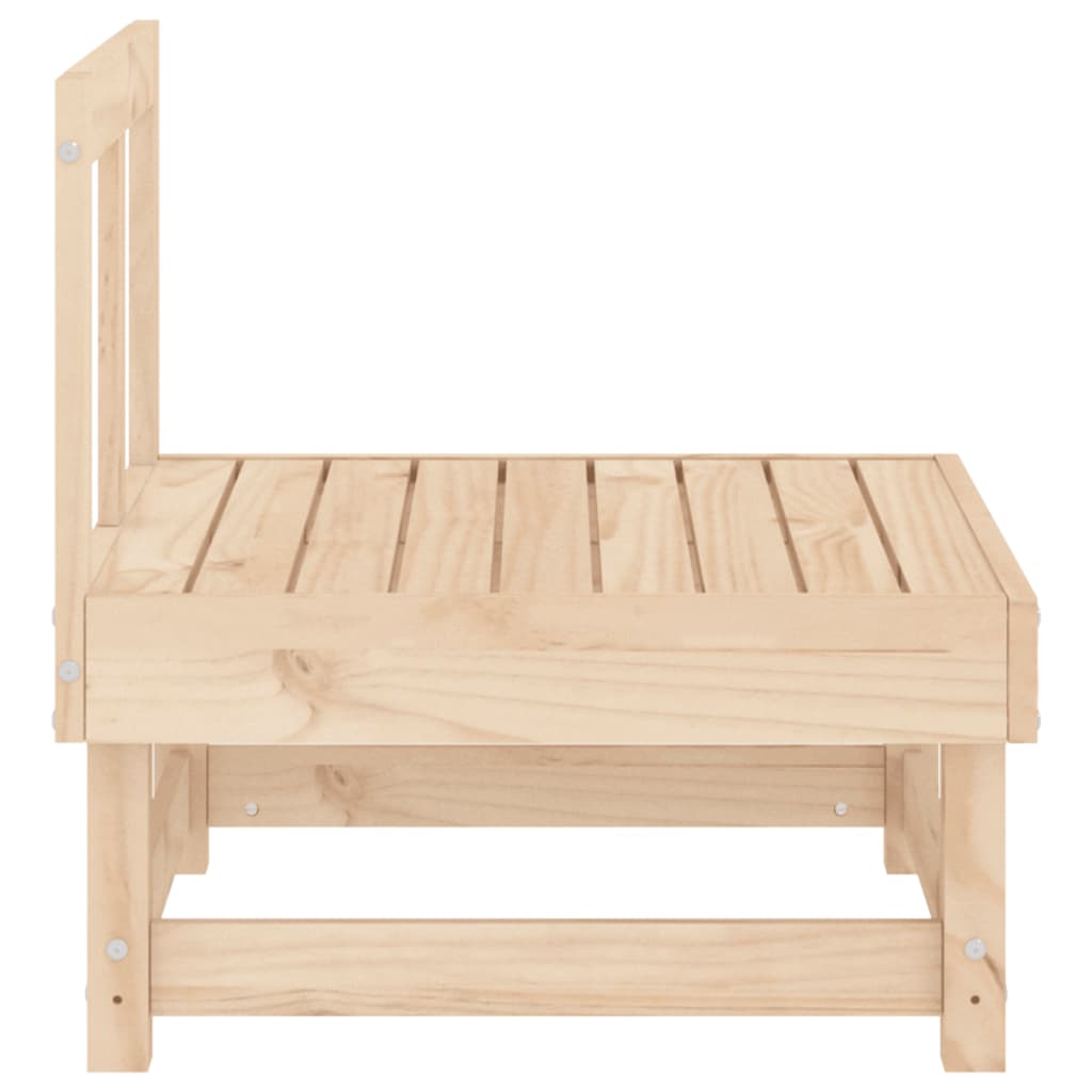 Solid Pine Wood Garden Middle Sofas - 2 Piece Set