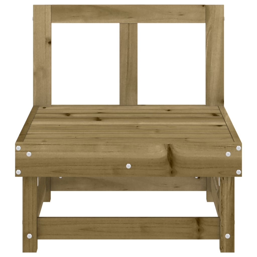 Garden Middle Sofas Set - 2 pcs Impregnated Pine Wood