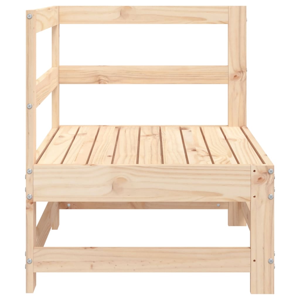 Elegant Solid Pine Garden Corner Sofa - Natural Wood Finish