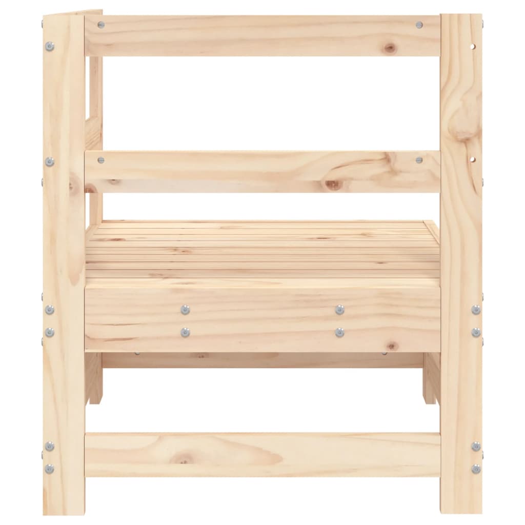 Elegant Solid Pine Garden Corner Sofa - Natural Wood Finish