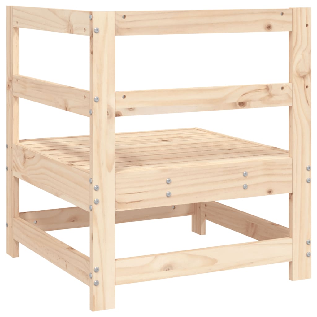 Elegant Solid Pine Garden Corner Sofa - Natural Wood Finish