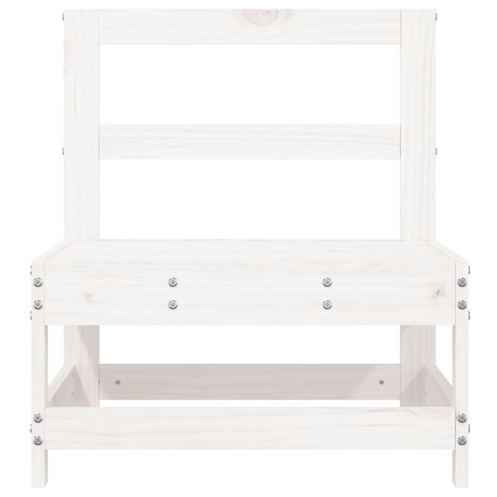 White Pine Wood Garden Middle Sofa - Solid & Stylish Seating