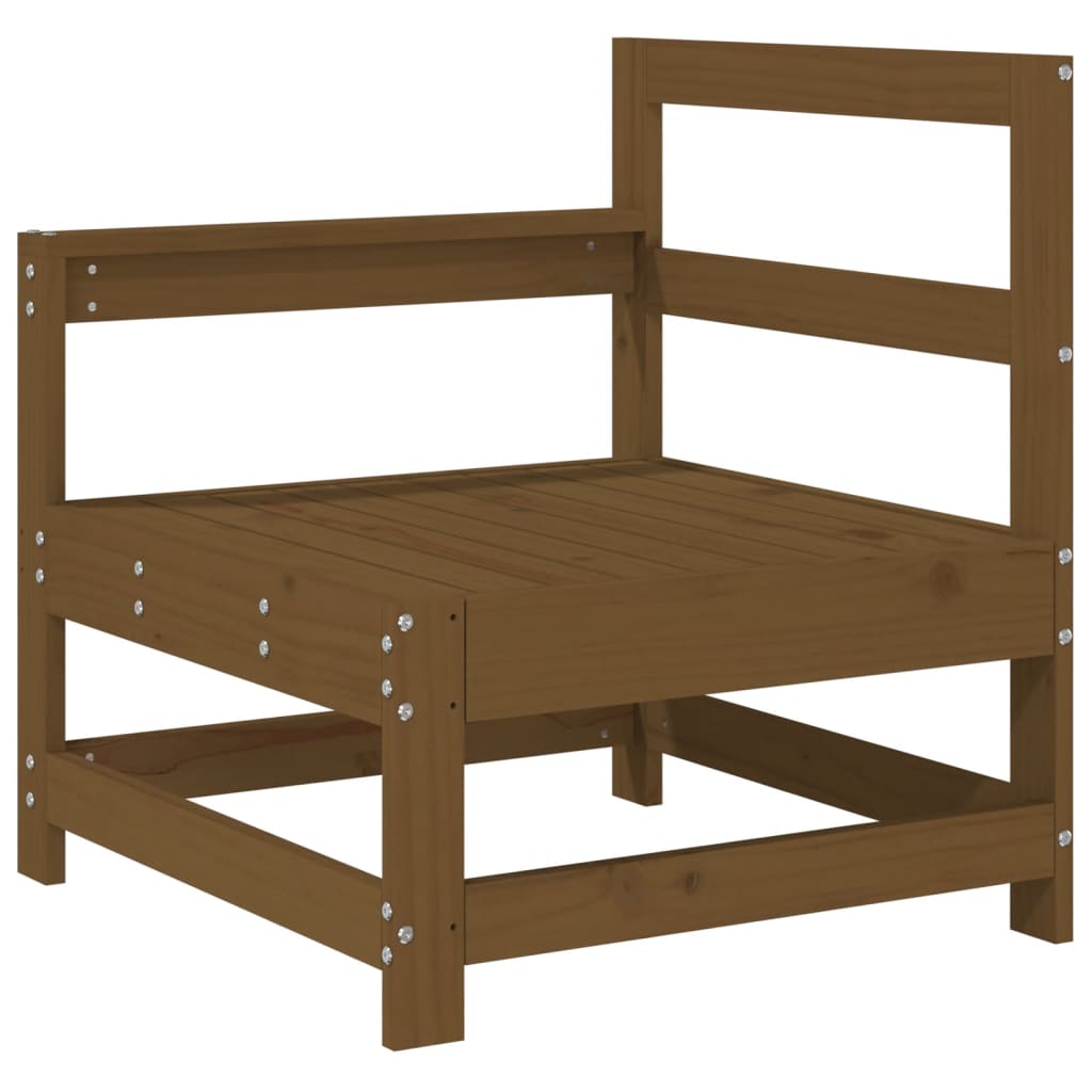 Honey Brown Corner Sofa - Solid Pine Wood Elegance