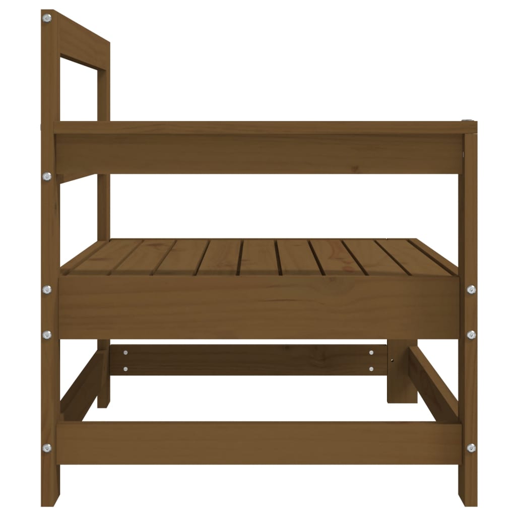 Honey Brown Corner Sofa - Solid Pine Wood Elegance