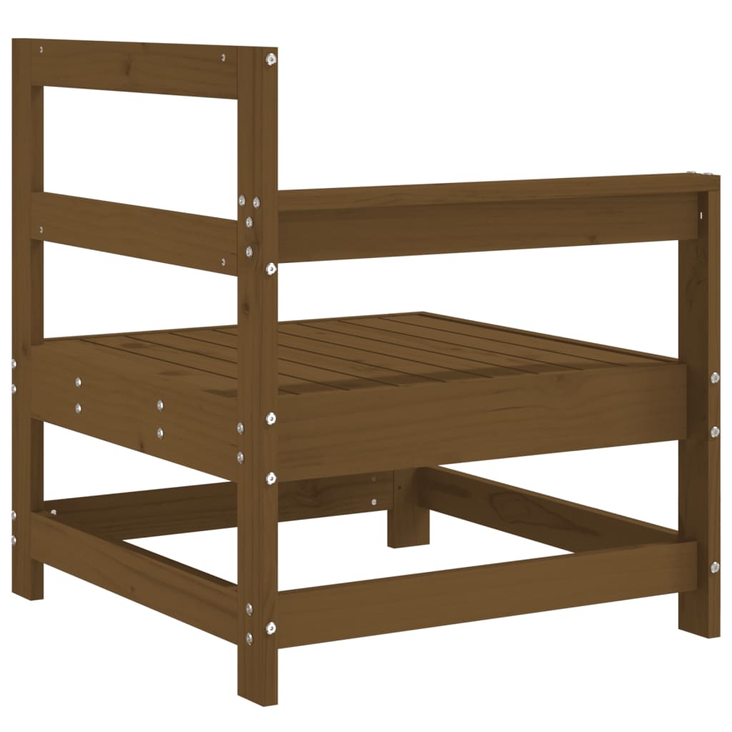 Honey Brown Corner Sofa - Solid Pine Wood Elegance