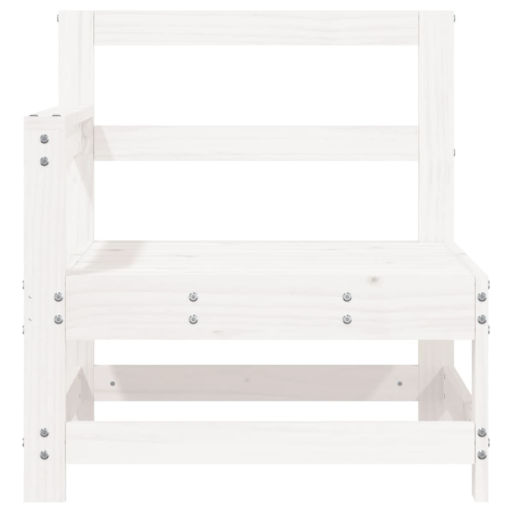 White Solid Pine 2-Piece Garden Corner Sofa Set