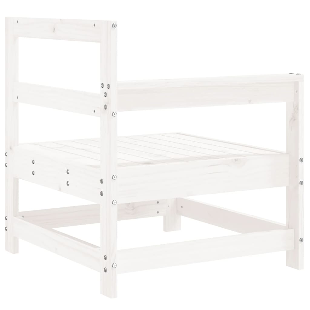 White Solid Pine 2-Piece Garden Corner Sofa Set