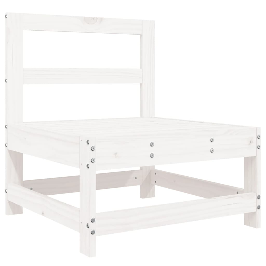 Elegant 4-Piece White Solid Pine Garden Lounge Set