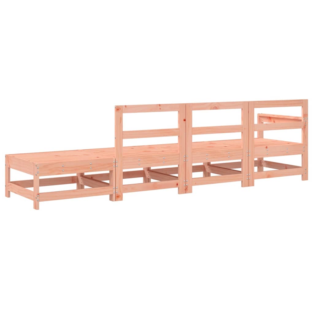 Solid Wood Douglas 4-Piece Garden Lounge Set - Elegant Outdoor Comfort