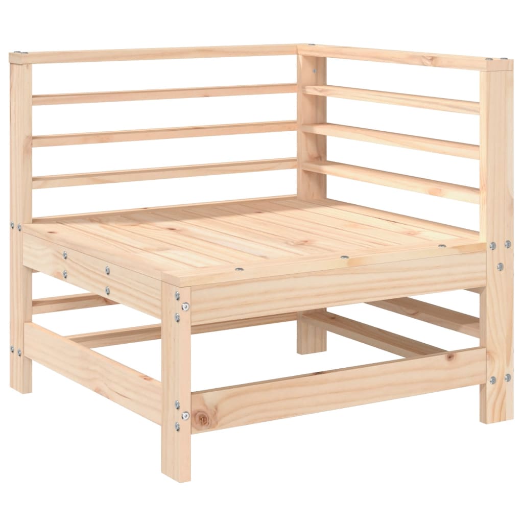 Solid Wood Pine Garden Corner Sofa – Elegant Outdoor Comfort