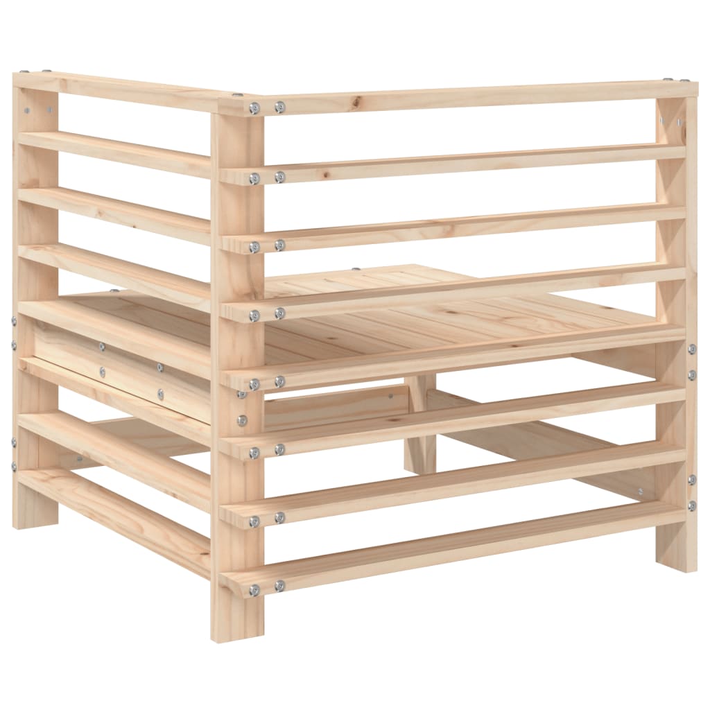 Solid Wood Pine Garden Corner Sofa – Elegant Outdoor Comfort