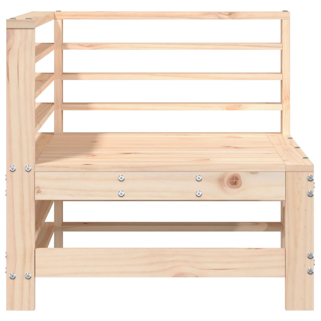 Solid Wood Pine Garden Corner Sofa – Elegant Outdoor Comfort