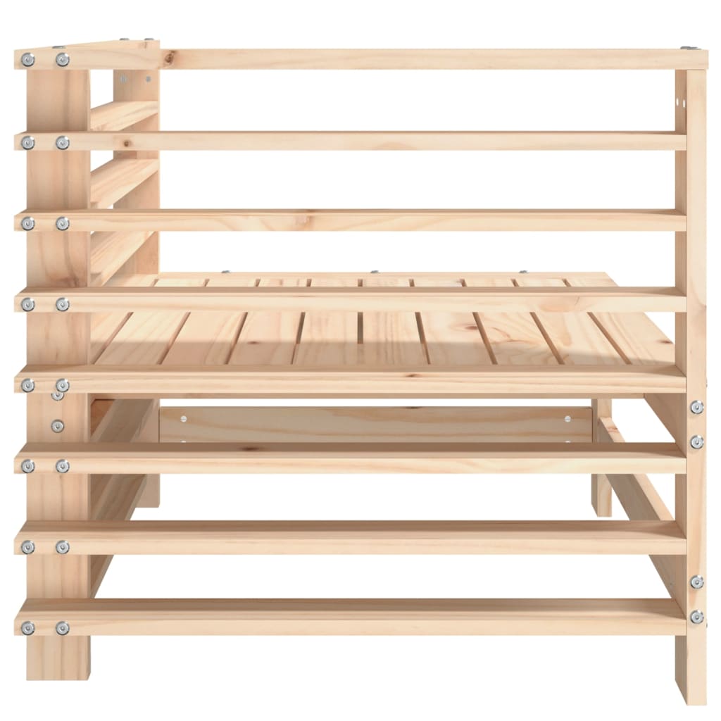 Solid Wood Pine Garden Corner Sofa – Elegant Outdoor Comfort