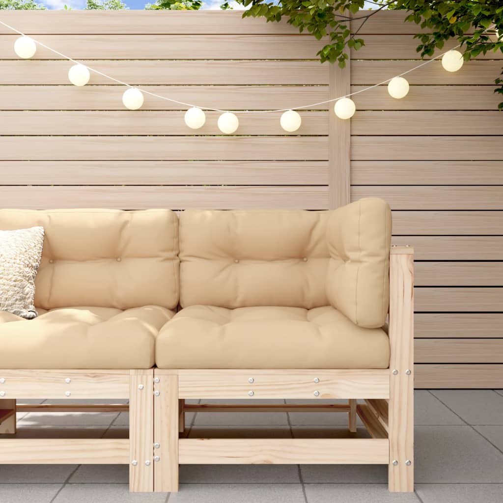 Solid Wood Pine Garden Corner Sofa – Elegant Outdoor Comfort