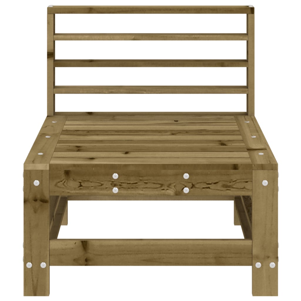 Stylish Garden Middle Sofa in Impregnated Pine Wood - Durable & Chic