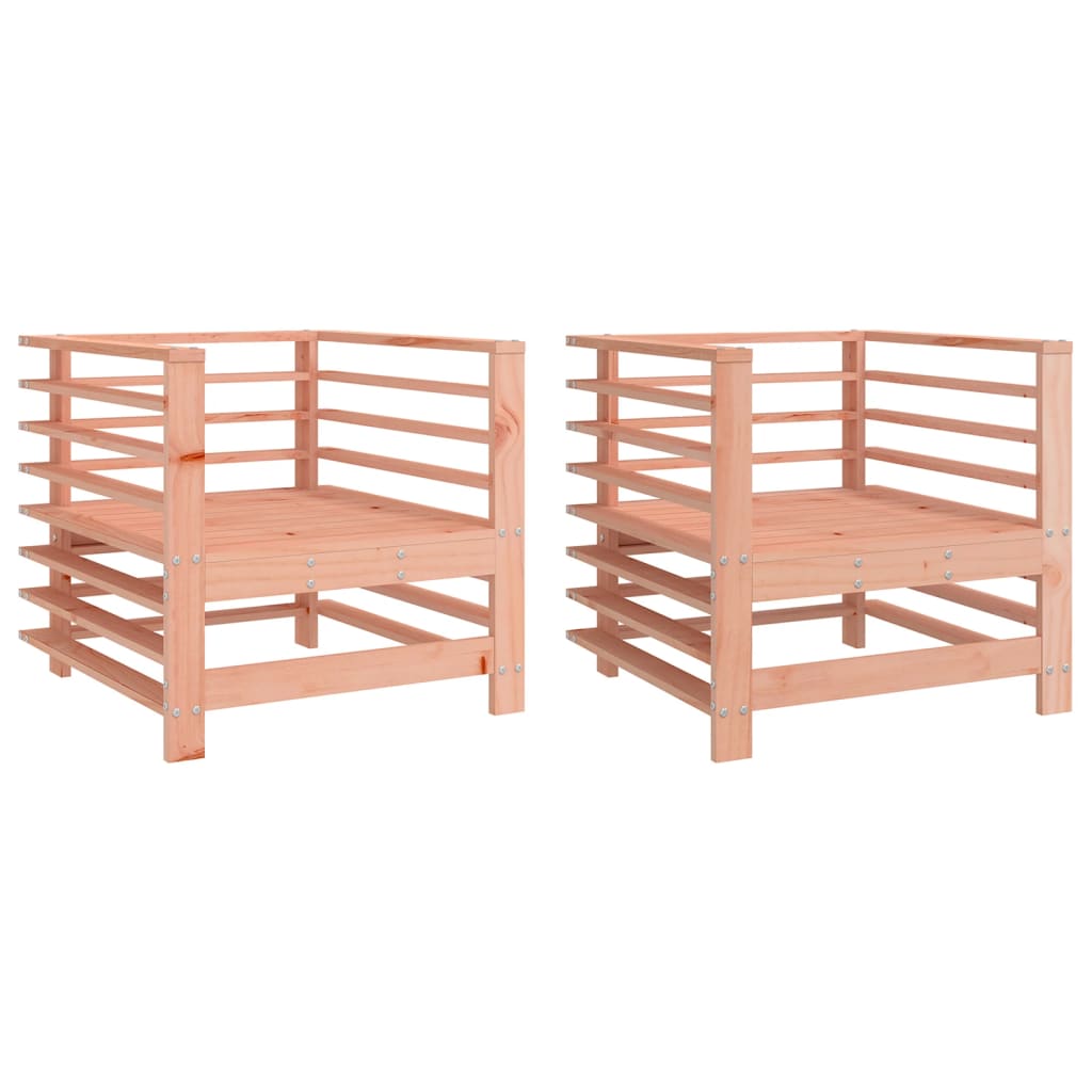 Garden Chairs Set of 2 - Solid Wood Douglas for Elegant Outdoor Seating