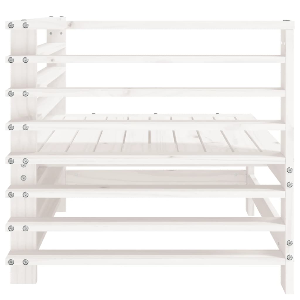 White Solid Pine Garden Corner Sofas - 2 Piece Set