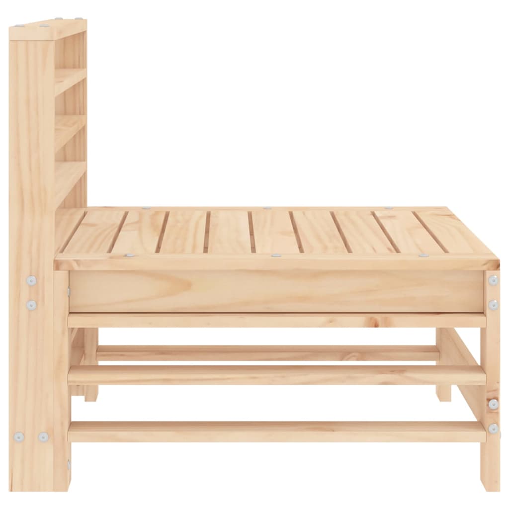 Solid Pine Wood Garden Middle Sofas Set - 2 Pieces